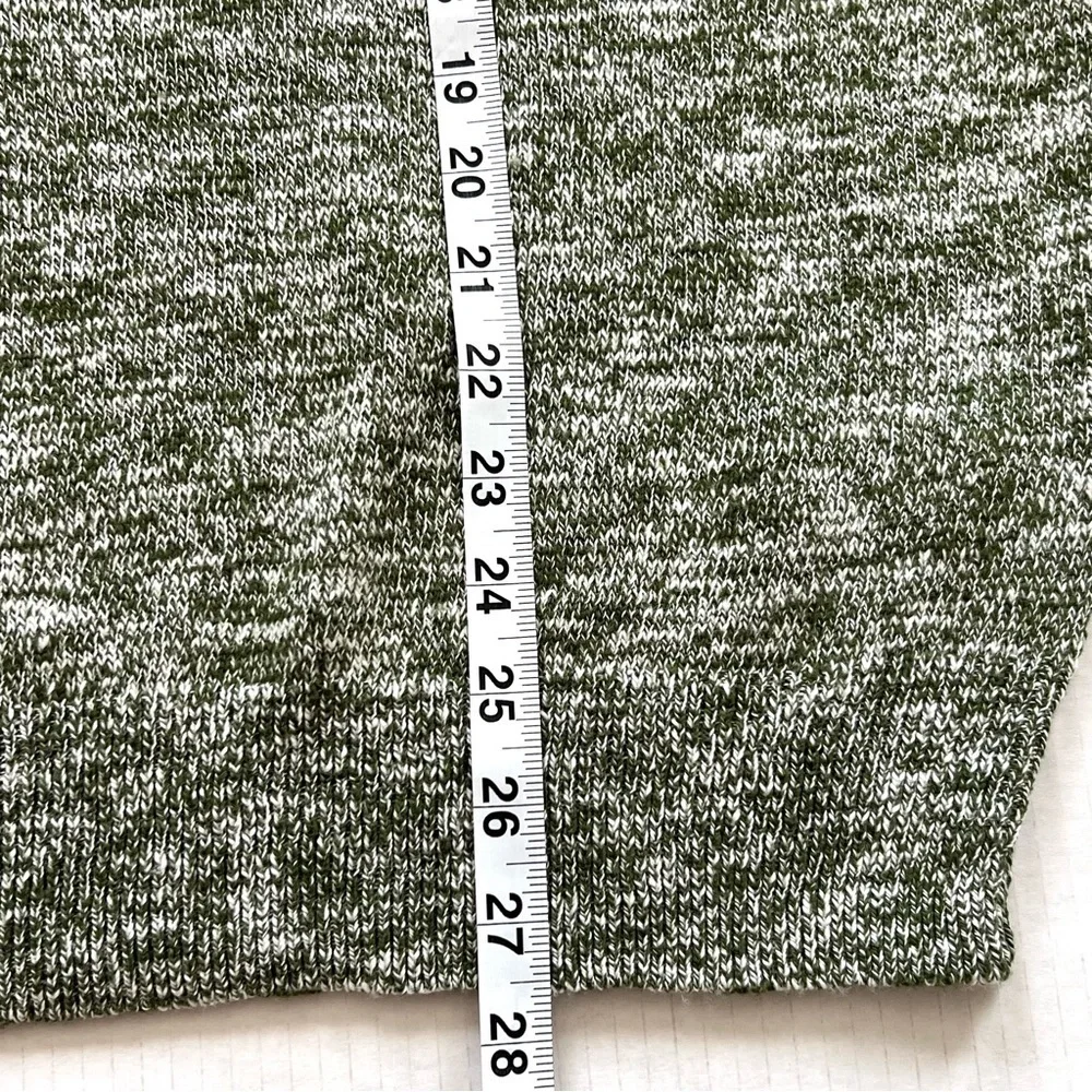 NWT J.Crew 100% Cotton Marled Slub Crewneck Sweater Heather Green XL